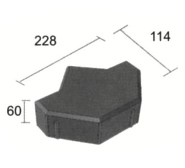 228 x 114 x 60mm 
