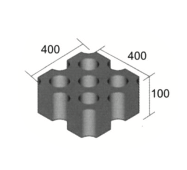 400x400x 100mm 