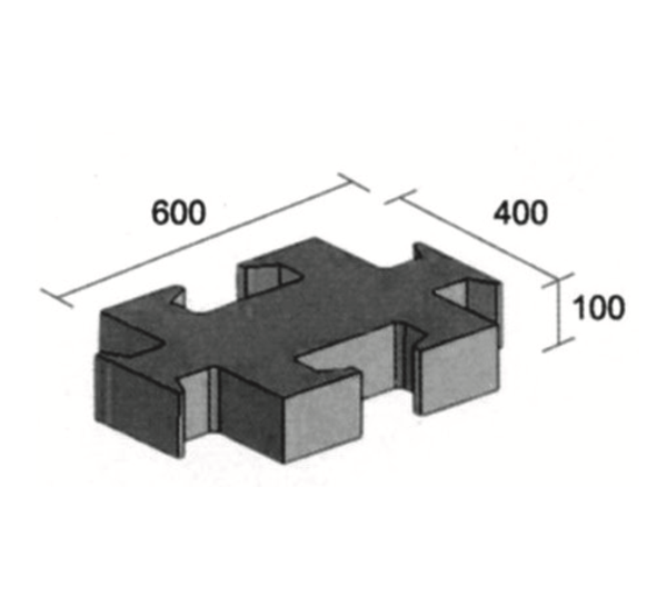 600x400x 100mm 