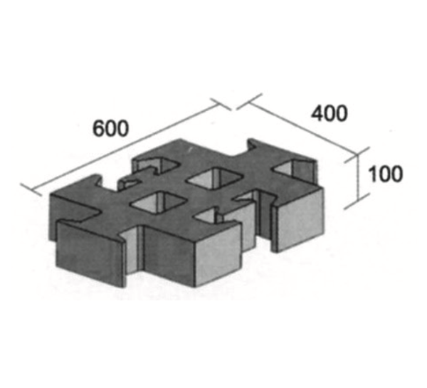 600x400x 100mm 